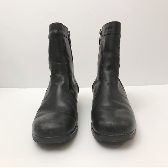 Vintage black genuine leather boots size 9,5 - Picture 3 of 12